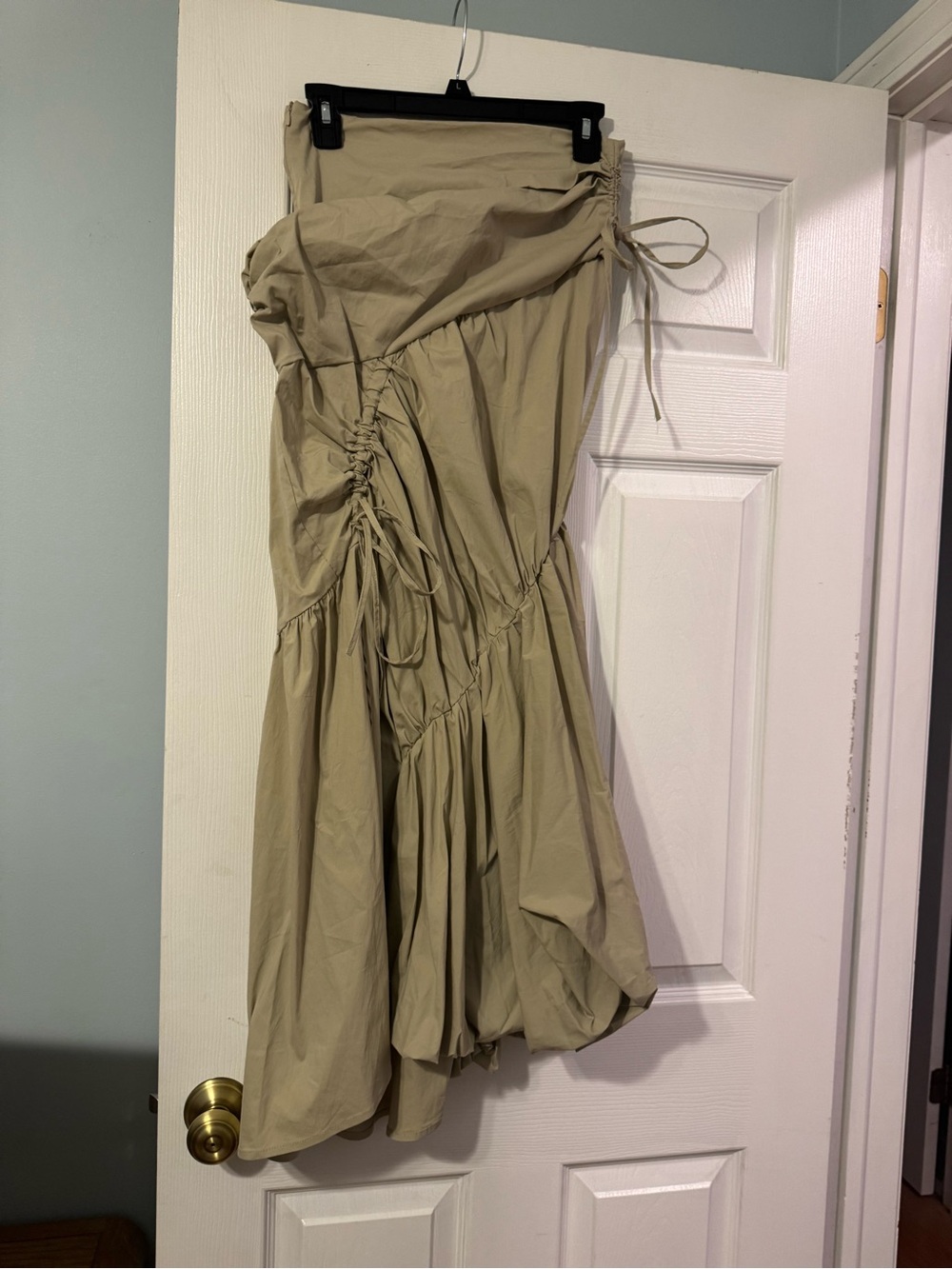 Beige Ruched Tiered Women’s skirt